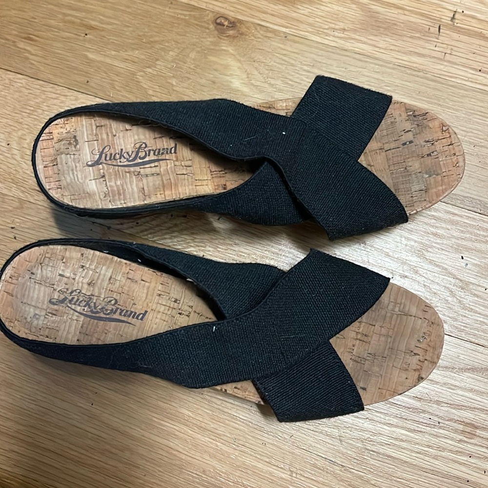 Lucky Brand black wedge
